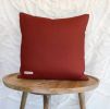 Terracotta coral rust and blush cushion cover, etc. | Pillows by Tribe & Temple. Item made of cotton with fiber