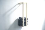 Modern Blanket Wall Rack | Storage by THE IRON ROOTS DESIGNS. Item made of oak wood compatible with minimalism and modern style