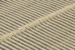 Contemporary Square Kilim in Gray and Beige Textural Stripes | Area Rug in Rugs by Rug and Kilim. Item made of wool