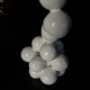 Arty White Candleholder "Pearls" for 1 Candle Sphere | Candle Holder in Decorative Objects by IRENA TONE. Item in minimalism or eclectic & maximalism style