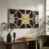 Geometric Textile Wall Art — Custom Handmade Fiber Art Panel | Tapestry in Wall Hangings by Sarmal Design. Item made of canvas works with contemporary & japandi style
