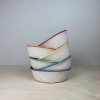 Set of 6 decorative cotton rope bowls with coloured trim | Decorative Bowl in Decorative Objects by Crafting the Harvest. Item made of cotton works with boho & country & farmhouse style