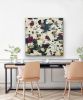Red Orchid | Mixed Media by Jennifer Patzer Art. Item composed of canvas compatible with mid century modern and contemporary style