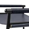 ¨Repose¨Counter Stool Leather and Black Rubbered Steel Frame | Chairs by Jover + Valls. Item made of steel with leather works with contemporary & industrial style