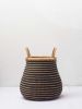 Niibi Baskets in Black/Natural | Storage Basket in Storage by AKETEKETE. Item made of fiber works with boho & minimalism style