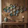Wicker Wall Plate Set: Boho Woven Basket Decor | Decorative Plate in Decorative Objects by Sarmal Design. Item made of cotton with synthetic works with boho & contemporary style