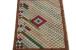 1960s Vintage Distressed Rug in Multicolor Diamond Patterns | Area Rug in Rugs by Rug and Kilim
