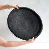 Giant Centerpiece Bowl in Carbon Black Concrete | Decorative Bowl in Decorative Objects by Carolyn Powers Designs. Item made of concrete works with minimalism & contemporary style