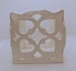 Marvila Candle Holder- Carved Clay | Decorative Objects by Alzuleycha. Item made of ceramic