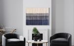SEA STORM Blue Grey Ombré Textile Wall Hanging | Tapestry in Wall Hangings by Wallflowers Hanging Art. Item made of oak wood & wool compatible with boho and mid century modern style