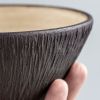 Handmade Carved Bowl Saphine Corolis | Dinnerware by Svetlana Savcic / Stonessa. Item composed of stoneware compatible with japandi style