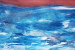 Evening Sky Over the Glacier | Oil And Acrylic Painting in Paintings by Simona Gocan. Item made of canvas compatible with contemporary style