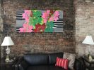 "Chanteuse" oil and acrylic on canvas mounted on panel, 36"  x 75", 92 cm x 190 c | Oil And Acrylic Painting in Paintings by Margaret Lanzetta. Item made of synthetic