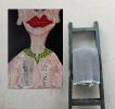 SOLD - LOOK AT ME, GIRL! - woman portrait | Oil And Acrylic Painting in Paintings by Marinela Puscasu. Item works with contemporary style