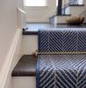 Handwoven Woolen Blue Runner Rug | Rugs by Evergreen Carpets. Item made of wool works with boho & minimalism style