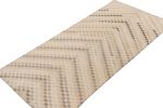 Vintage Zeki Müren Rug in Beige-Brown Geometric Patterns | Area Rug in Rugs by Rug and Kilim