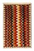 Vintage Gabbeh Persian Tribal Rug in Vibrant Chevron Pattern | Area Rug in Rugs by Rug and Kilim