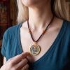 Premium Samantabhadra Thangka Pendant Zodiac Art | Ornament in Decorative Objects by Dynasty Artisan. Item made of metal compatible with contemporary and eclectic & maximalism style
