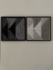 Fold Lines positive/ negative | Embroidery in Wall Hangings by Fault Lines by Matthias de Vogel | X BANK Amsterdam in Amsterdam. Item composed of cotton
