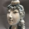 Tibetan Lady ceramic Sculpture | Sculptures by Jenny Chan. Item made of ceramic