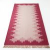 Handwoven Woolen Runner Rug | Rugs by Evergreen Carpets. Item composed of wool in boho or minimalism style