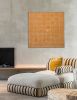 Cut From The Same Cloth, Mustard | Mixed Media in Paintings by El Løvaas. Item made of canvas