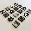 Black and White Wall Sculpture, Customizable, by Paula Gibbs | Wall Hangings by Paula Gibbs. Item made of birch wood