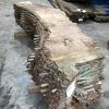 Cross Grain Burr Elm Table with Inverted Live Edge Legs. | Dining Table in Tables by Jonathan Field. Item composed of wood