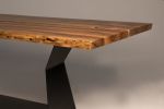 French Walnut with Sled Base | Dining Table in Tables by L'atelier Mata. Item composed of walnut and steel