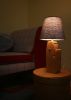 Log Lamps | Table Lamp in Lamps by Made Cozy. Item composed of oak wood and linen