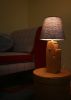 Log Lamps | Table Lamp in Lamps by Made Cozy. Item composed of oak wood and linen