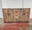 Model #1064 - Custom Double Sink Vanity | Countertop in Furniture by Limitless Woodworking. Item composed of maple wood in mid century modern or contemporary style