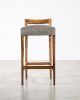 Exotic Wood Stool in Leather from Costantini, Umberto | Counter Stool in Chairs by Costantini Design. Item composed of wood & leather
