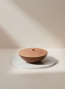 Closed‑Form Pearwood Lidded Vessel – Hand‑Turned | Decorative Bowl in Decorative Objects by Holzkunst Samuel Meisinger. Item composed of wood in minimalism or art deco style