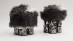 Steel & Faux Fur Pouf — Tronco by Nitush Aroosh | Stool in Chairs by Nitush Aroosh. Item made of steel works with contemporary & eclectic & maximalism style