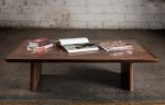 Minimalist Natural Walnut Finish Coffee Table w Oak Detail | Tables by NO AGE FURNITURE STUDIO