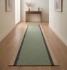 Handwoven Woolen Runner Rug | Rugs by Evergreen Carpets. Item made of wool works with boho & minimalism style