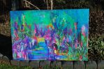 Original abstract painting canvas, colourful landscape art | Oil And Acrylic Painting in Paintings by Aasiri Wickremage. Item composed of canvas in contemporary or asian style