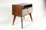 AbyGray | Nightstand in Storage by Curly Woods. Item composed of oak wood and concrete in mid century modern style