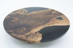 Black Resin Epoxy Table Walnut Wood Art | Dining Table in Tables by TigerWoodAtelier. Item composed of walnut in minimalism or contemporary style