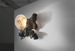 Butterfly Sconce by Eduard Locota, Wall-Mounted Sculpture, A | Lighting by LO Contemporary. Item composed of brass and stone in contemporary style