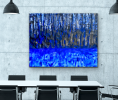 Into The Blue | 40x51 | Ultramarine Large Abstract Canvas Yv | Oil And Acrylic Painting in Paintings by Jacob von Sternberg Large Abstracts. Item made of canvas & synthetic