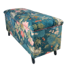 Birds and Blossom ottoman or window seat | Benches & Ottomans by Sadie Dorchester. Item made of fabric