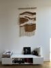 Woven Wall Tapestry | Boho Fiber Art "Desert Glow" | Wall Hangings by Tissage Sauvage. Item composed of wood and cotton in boho or country & farmhouse style