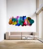 Oversized Multicolor Wall Art / Mirrored Acrylic Art/ Wall A | Wall Sculpture in Wall Hangings by uniQstiQ. Item made of glass compatible with mid century modern and contemporary style