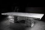 Arabescato Corchia Zig Zag Italian Marble Dining Table | Tables by Aeterna Furniture