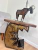 Monte the Moose Tabletop Sculpture | Sculptures by Gatski Metal. Item composed of steel in country & farmhouse or eclectic & maximalism style