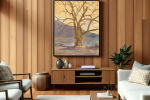 Ancient Tree at Oneida Lake - Vibrant Giclée Print | Prints in Paintings by Michelle Keib Art. Item made of paper