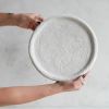 Large Footed Tray in Alpine White Concrete | Decorative Tray in Decorative Objects by Carolyn Powers Designs. Item made of concrete works with minimalism & contemporary style