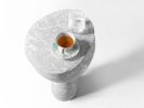 White Stone Side Table - Plinth Series in Bio Concrete | Tables by Donatas Žukauskas. Item made of concrete & paper compatible with minimalism and contemporary style